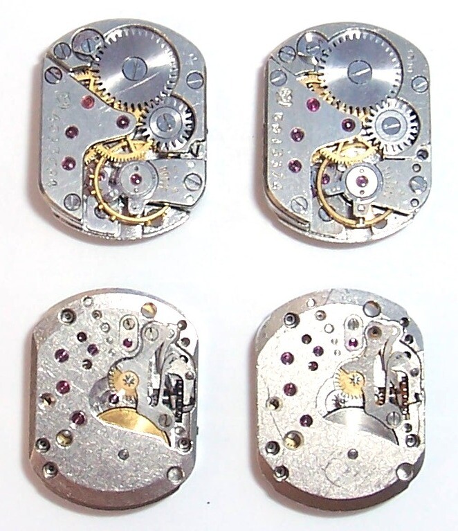 Lot 62 vintage ladies watch movements 14×18 mm Slava Steampunk Art or repair DIY
