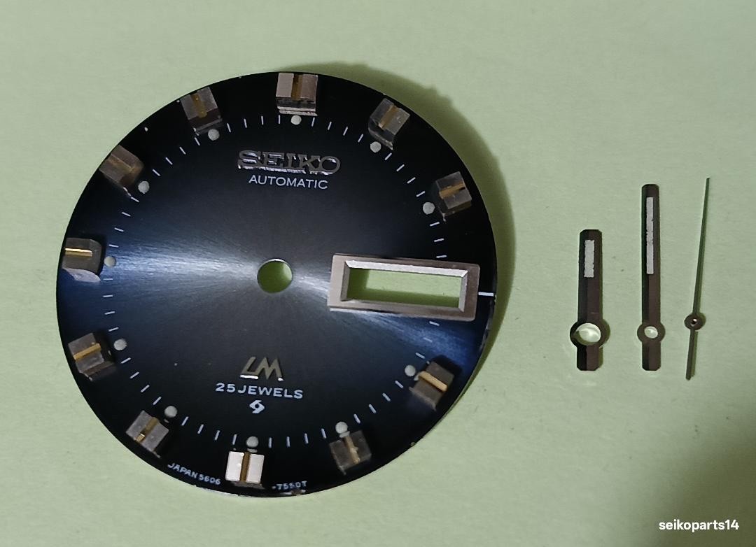 GENUINE SEIKO LM 5606-7230 FACETED CRYSTAL BLUE SUNBURST DIAL AND HANDS
