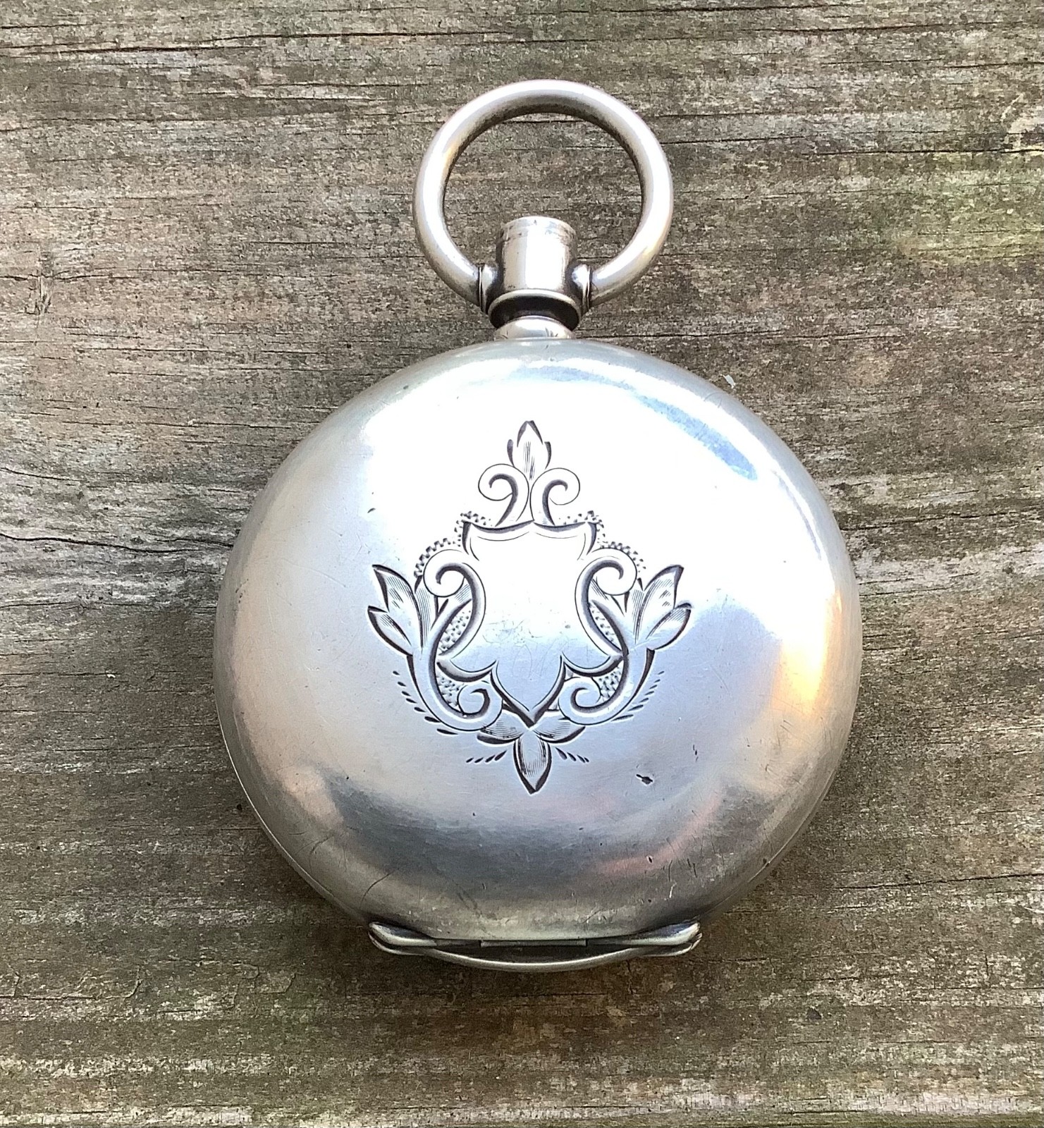 Star Watch Co. Coin Silver Cuvette & Hinged Hunter Caseback Pocket Watch Sz 18s