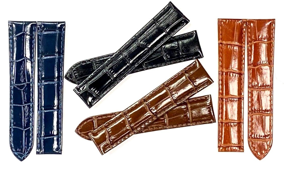 Watch Band Genuine Leather Alligator Grain fit Cartier Watch 20x18MM