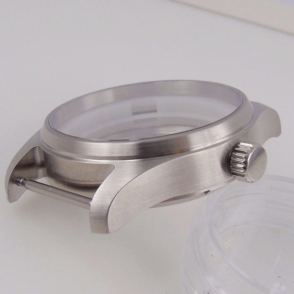 39mm Solid Steel Sapphire Glass Watch Case Fit Japan NH35 NH36 Miyota 8215 2824