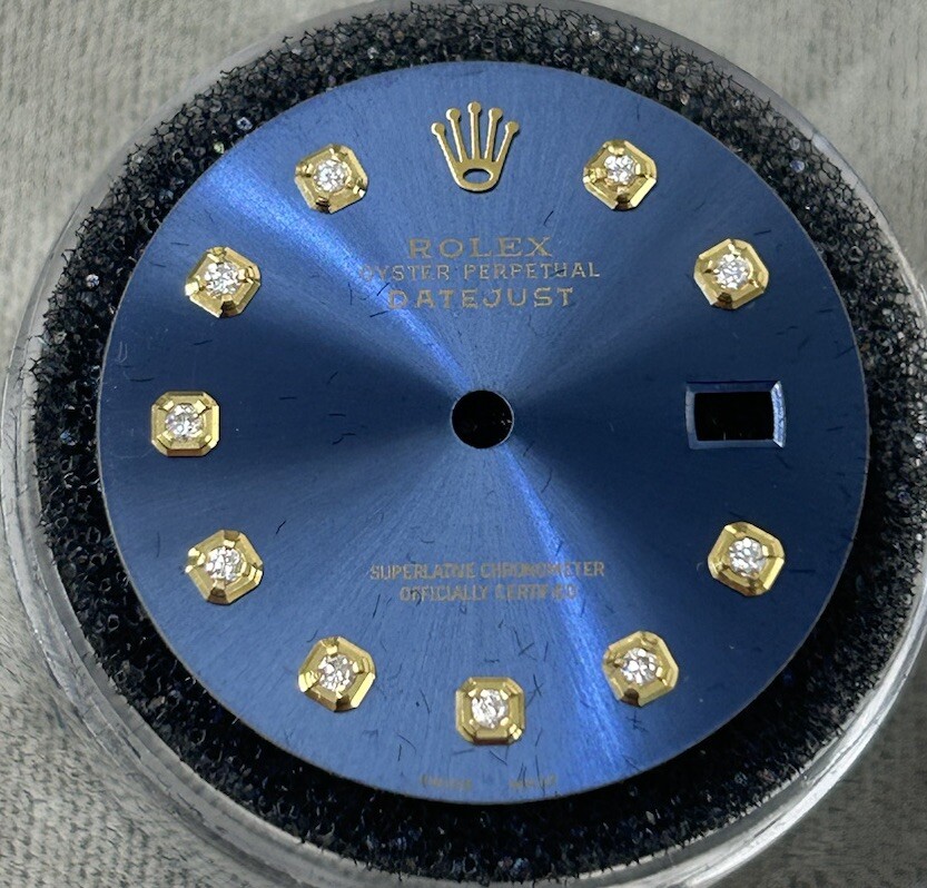 Rolex Mens Datejust Custom Blue Diamond Dial 36mm For 16013 16233 116233