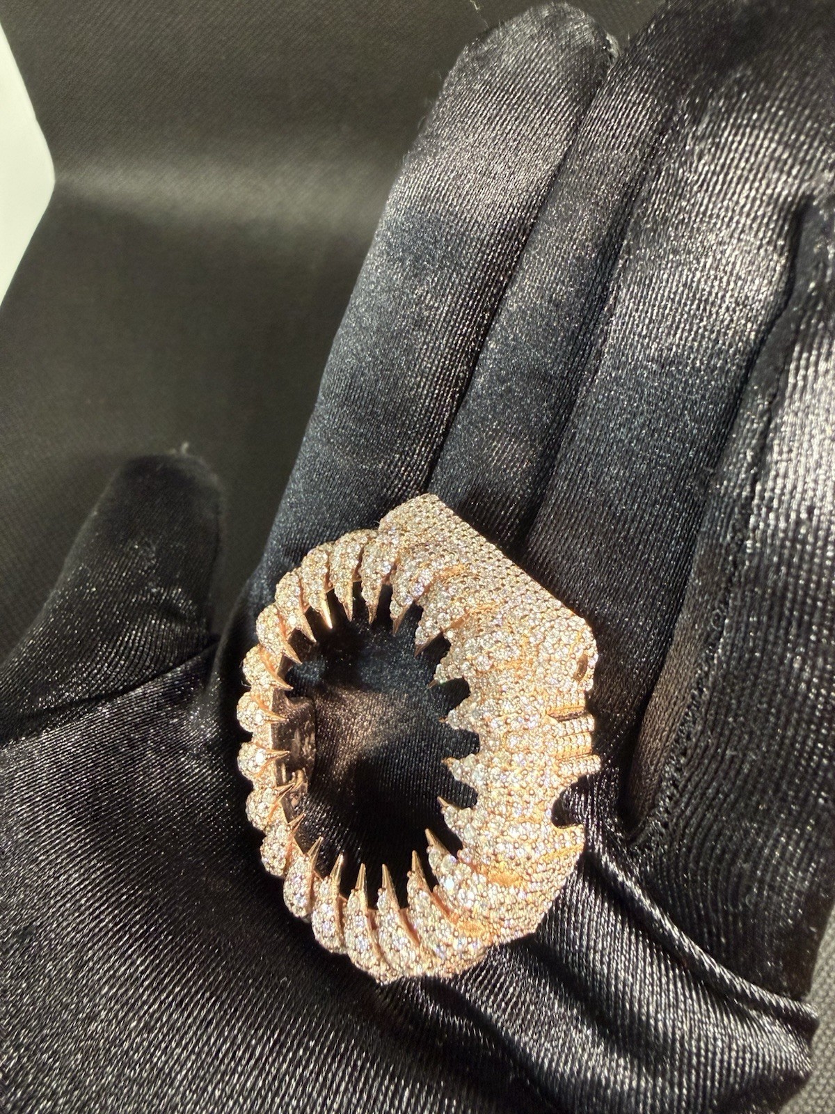 VVS Moissanite Iced Bezel For Casio G Shock GA-2100 Rose Gold Spike Bust Down