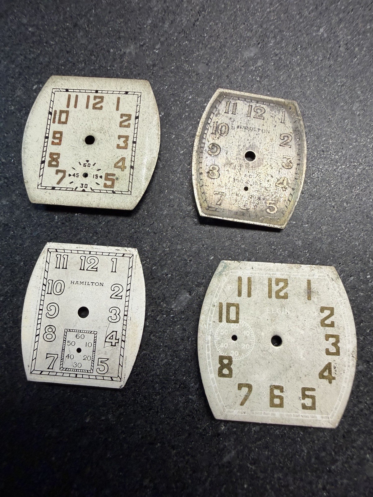 Watch Dial Lot 47 Pieces Bulova Elgin Waltham Gruen Art Deco Parts