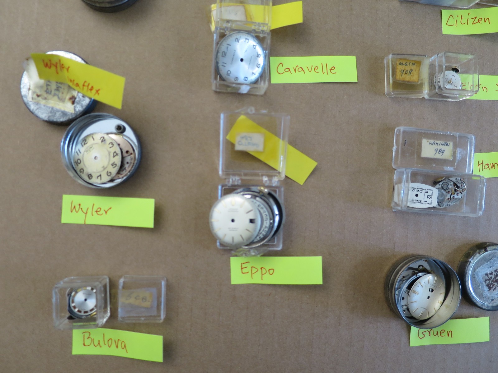 Lot 20 Bulova, Hamilton, Gruen, Rading, Waltham, Halgreen SWISS Movements Parts