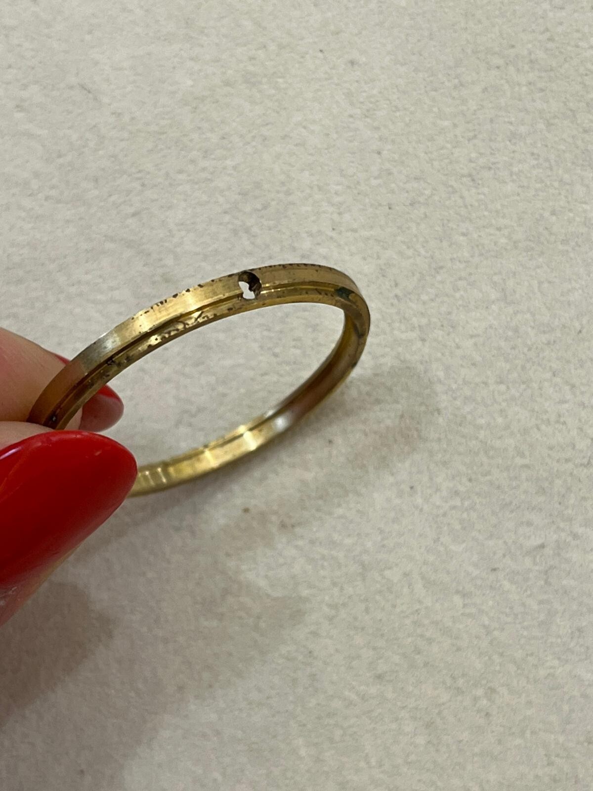 Omega movement with date, crown and brass back case, ref.25252995