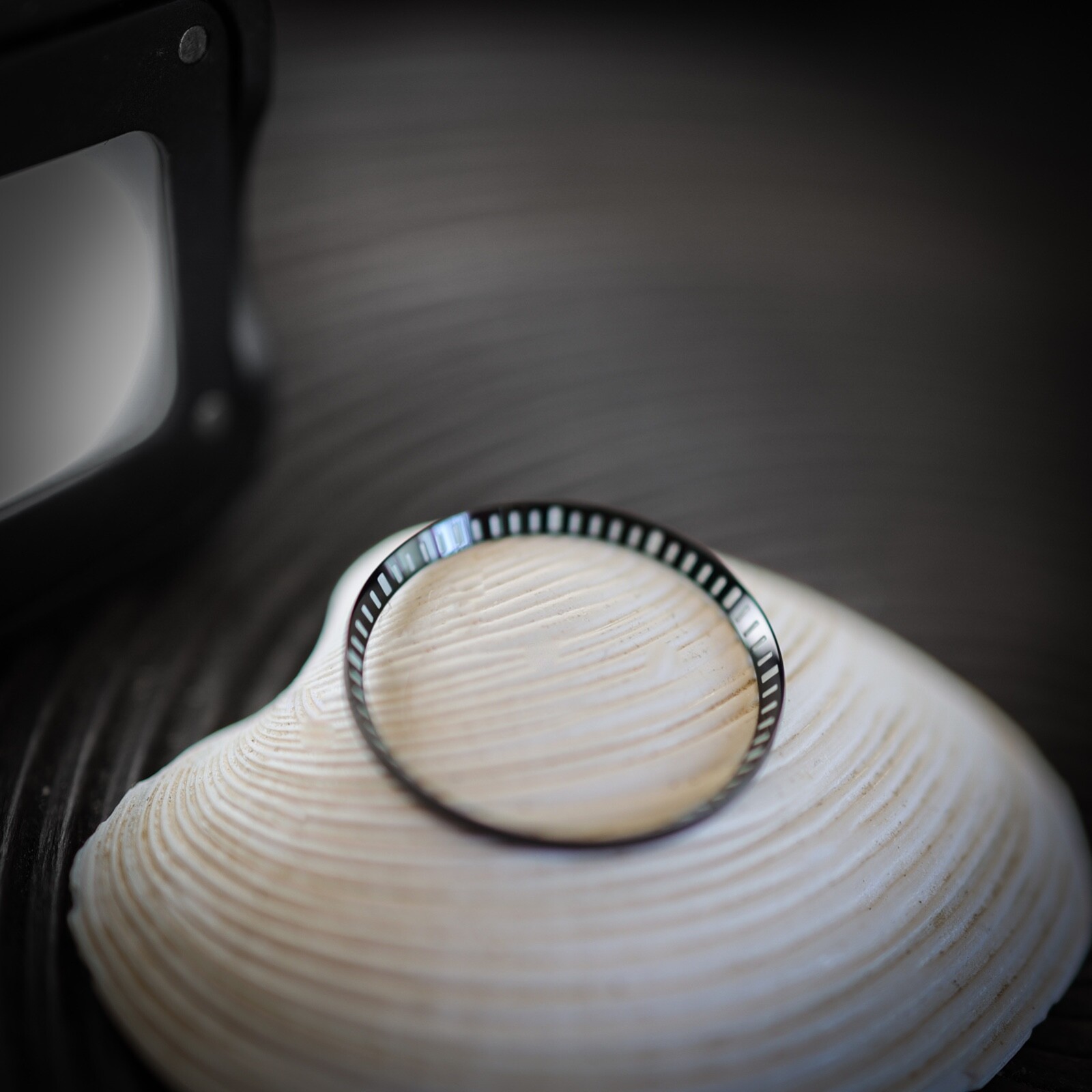 Lumed Markers Black Polished Stainless Steel Chapter Ring for Seiko SKX SRPD