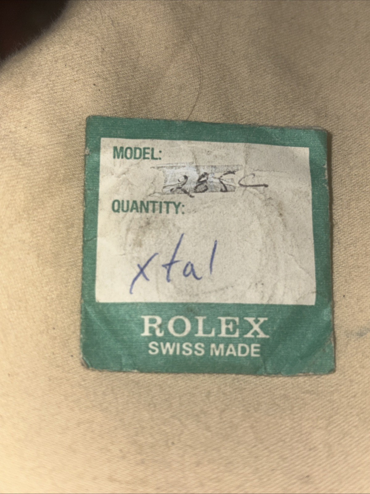 Genuine Rolex sapphire crystal part number 285C 29.3 mm