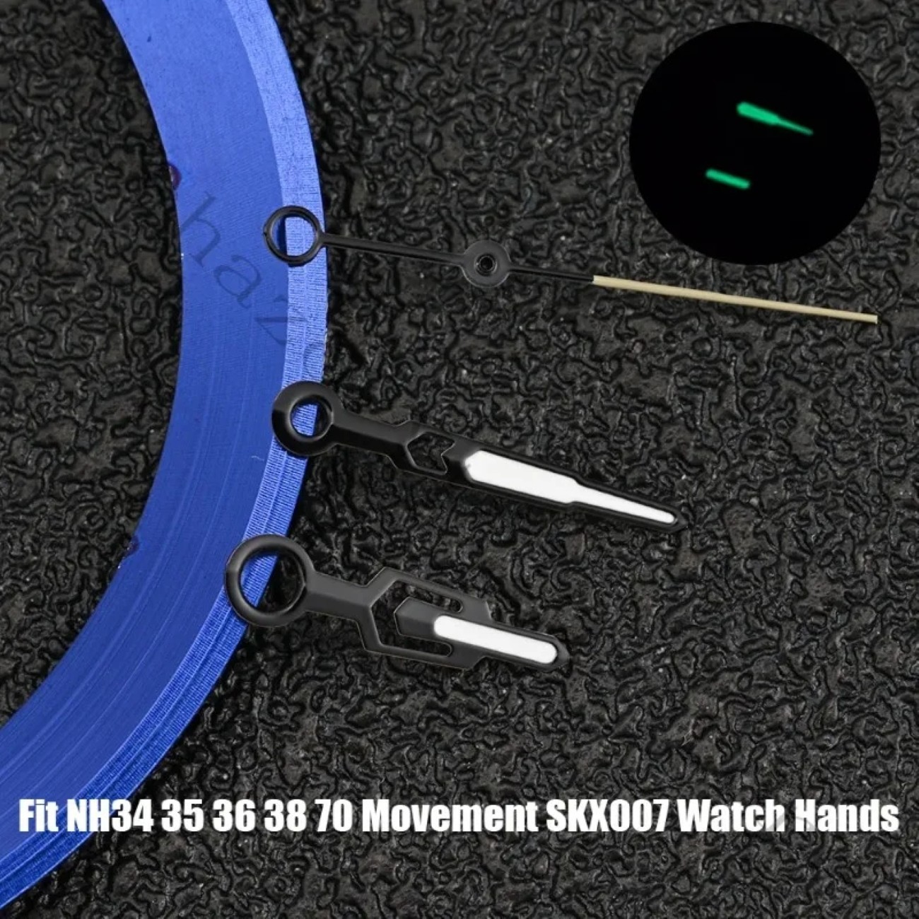 C3 Green Luminous Watch Hands for NH35 NH34 NH36 7S26 4R35 Movement