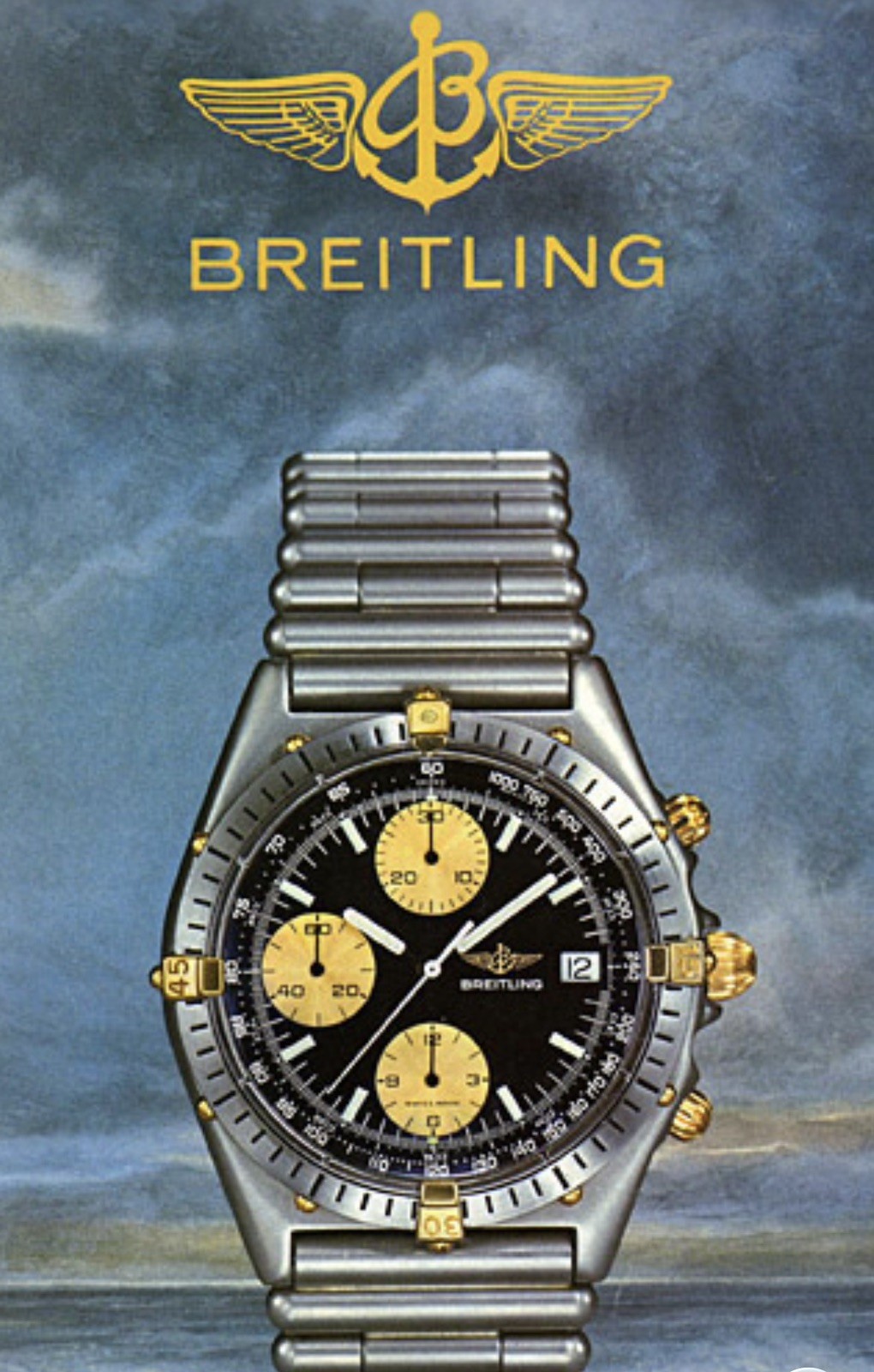 Rare Genuine Breitling Chronomat 81950 Bullet / Rouleaux Watch End Links. 1980s