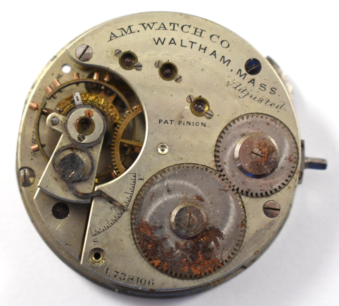 Vintage Waltham Am.Watch Co 16s 15J Hunting Pocket Watch Movement lot.x