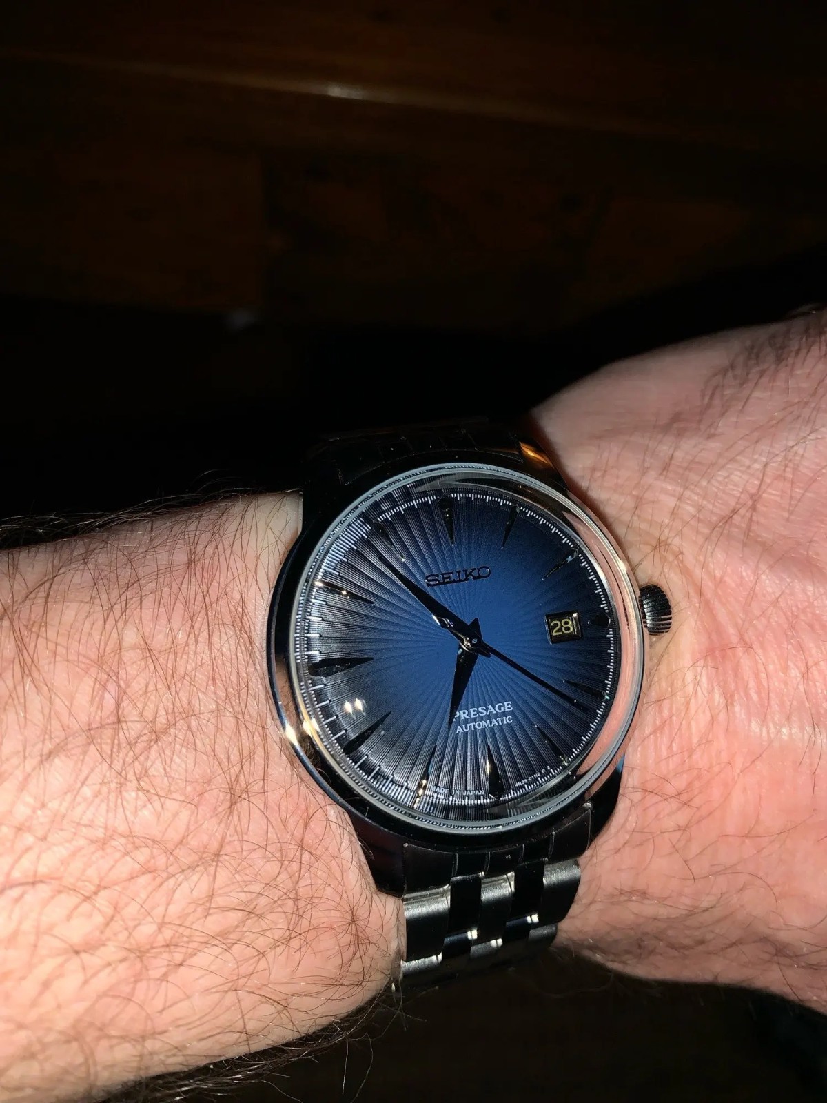 Polished Dauphine Watch Hands Set Presage Cocktail Style For NH35 NH38 10x14x15m
