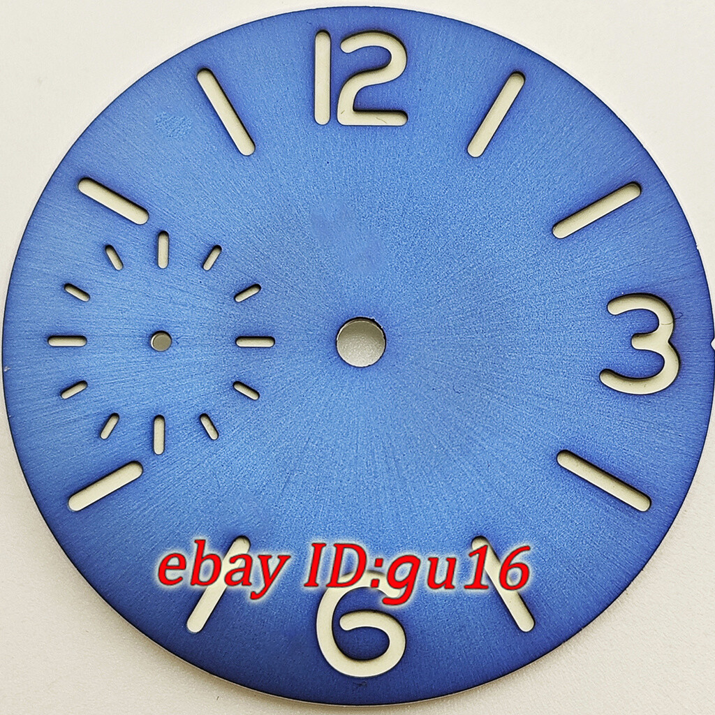 37mm black/green/black watch dial with green luminous fit ETA 6497 seagull st36