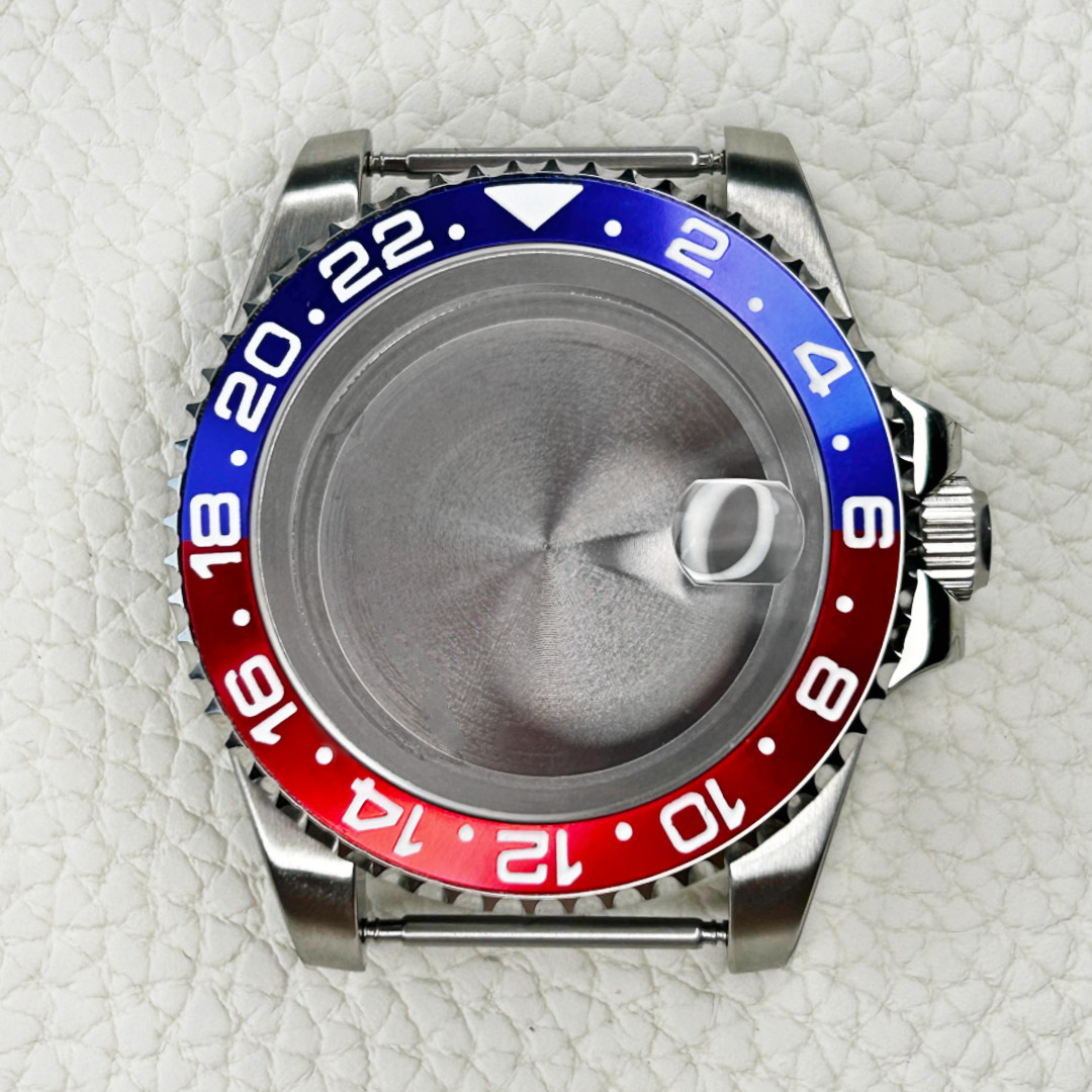 20ATM 40MM 24 Hour Watch Case Solid Back Sapphire Glass Fit NH34A NH35 NH36 Mod