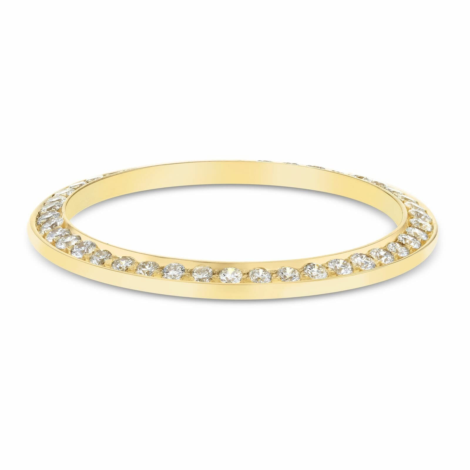 2CT Bead Set Pave MOISSANITE Bezel 14KY for for Rolex 15037 15038 15238 15053
