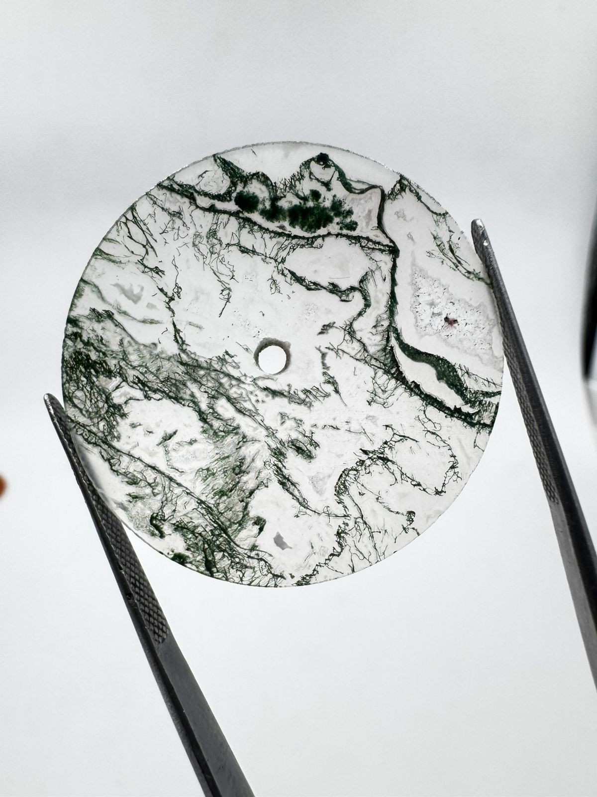 Green Moss Agate Watch Dial – 33.5 mm Round Gemstone gmc-1003W