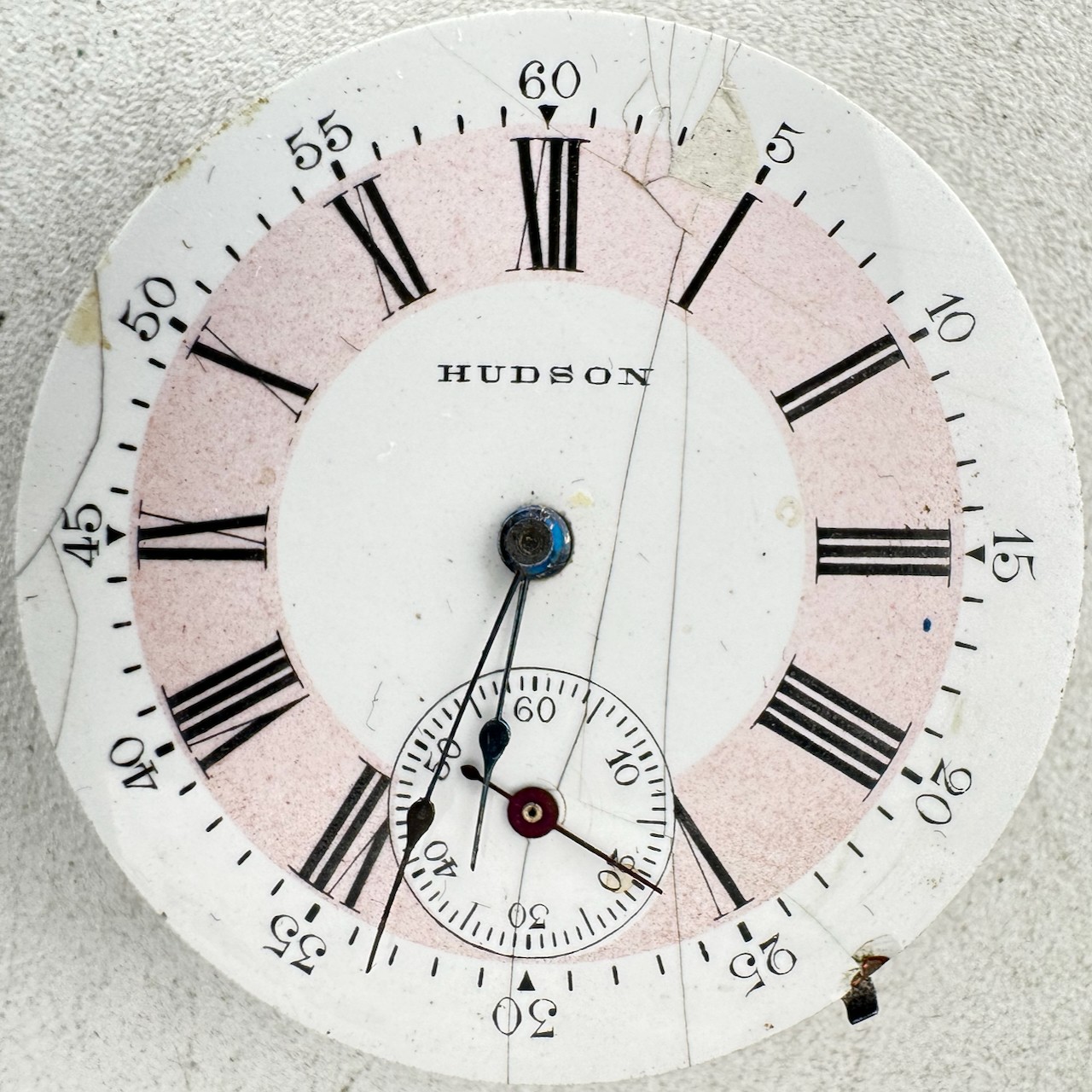 Antique 6s 1909 Hudson NY Standard Multicolor Pocketwatch Movement Trading Watch