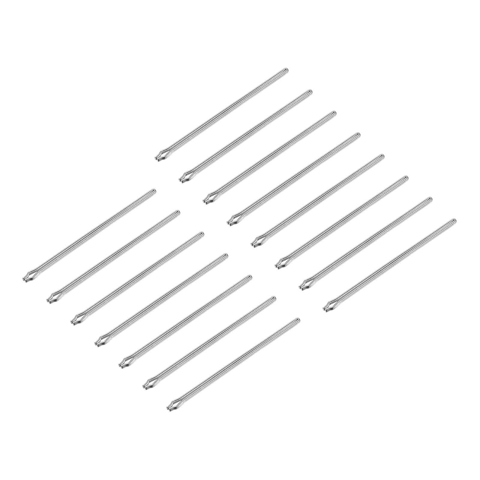 15Pcs 25mm Watch Band Link Cotter Pin, Stainless Steel 0.9mm Dia. Silver Tone