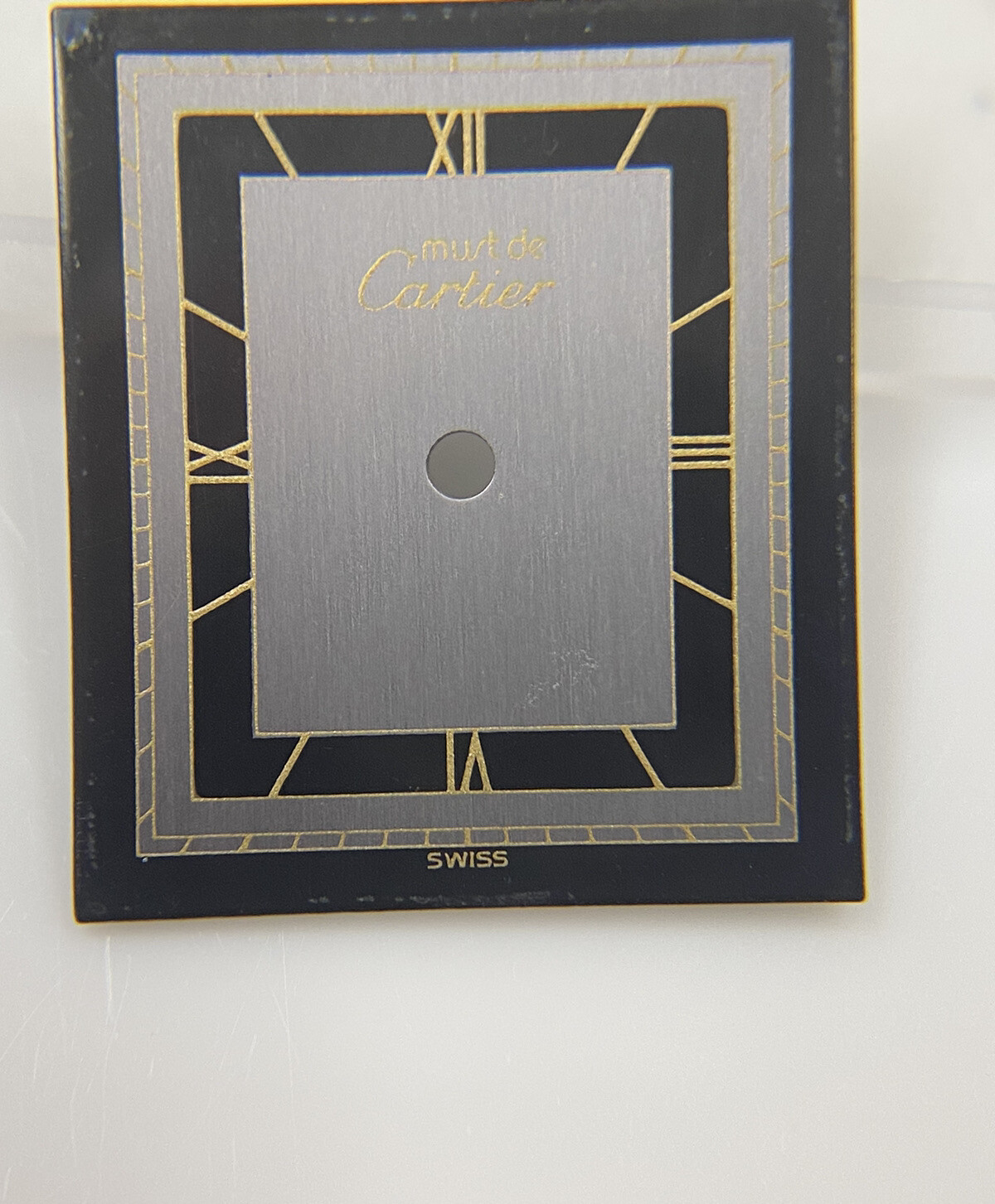 Original Must de Cartier Paris Tank Black/Gray/Gold Roman Dial Ref. 81006 1 1209
