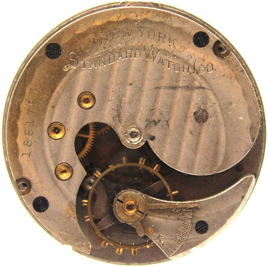 1902 NEW YORK STANDARD POCKET WATCH MOVEMENT 1881797 GRADE: 60 18s 7j (QE)