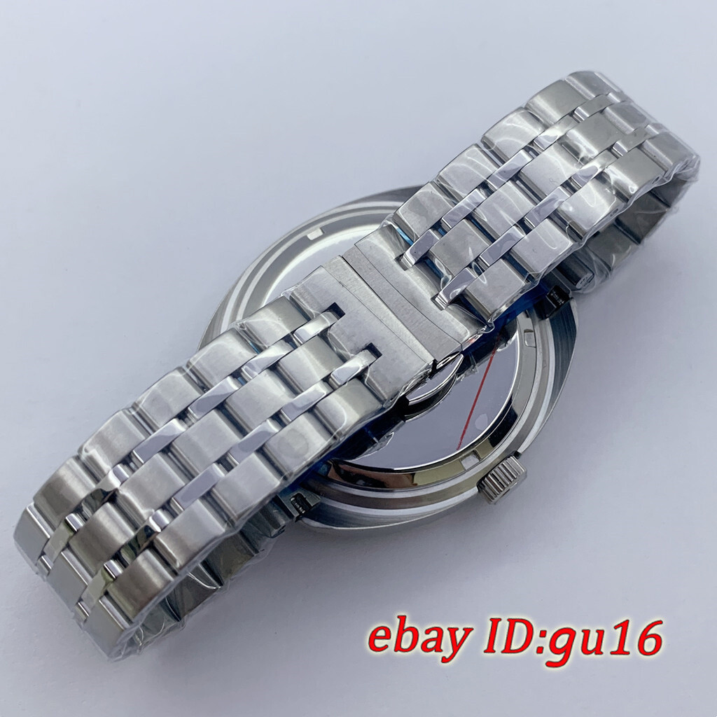 44mm Sapphire Glass Watch Case With Bezel With Steel Strap Fit NH34 NH35 NH36
