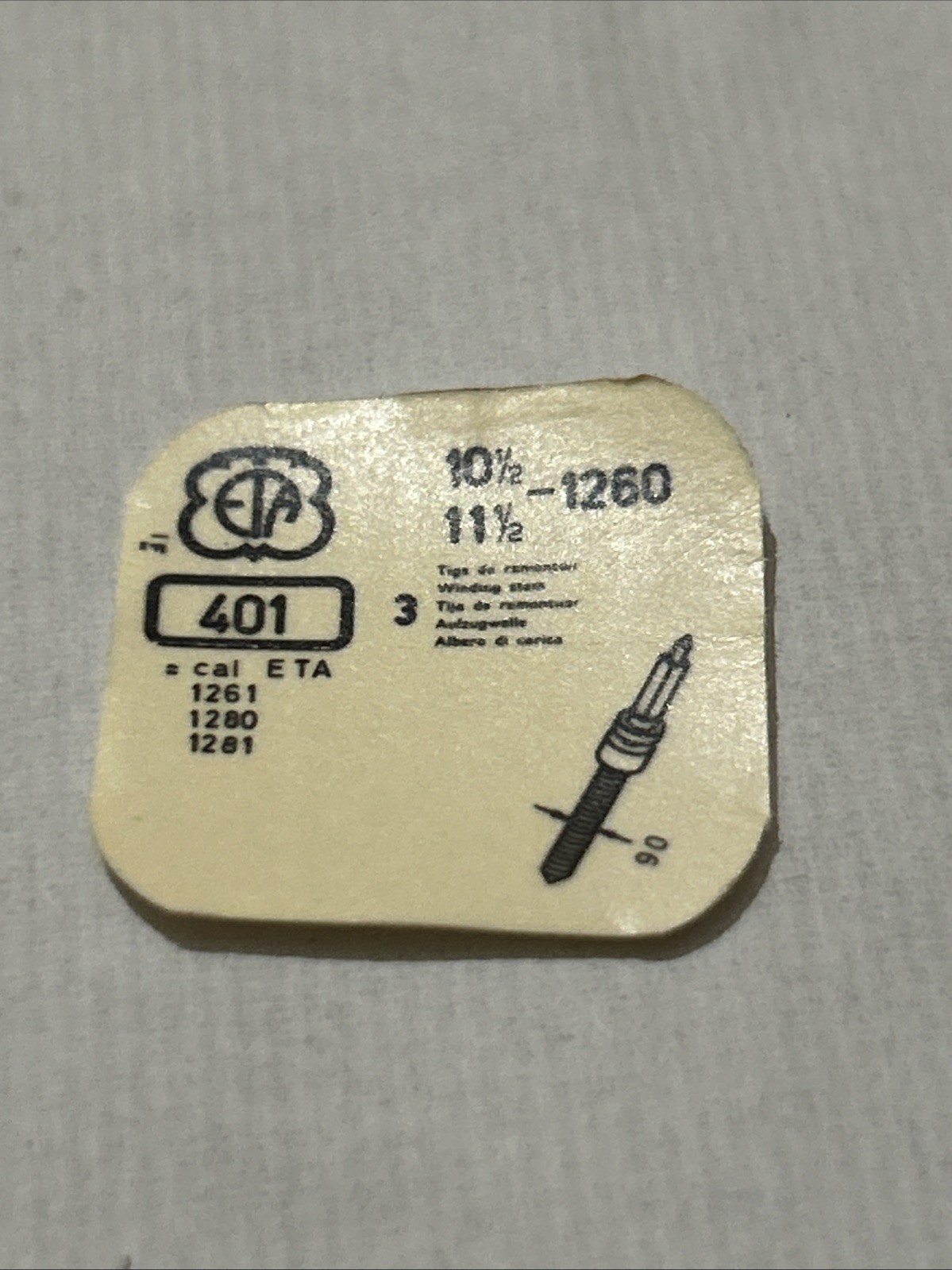 One ETA 1260 #401 Winding Stem 200-138F