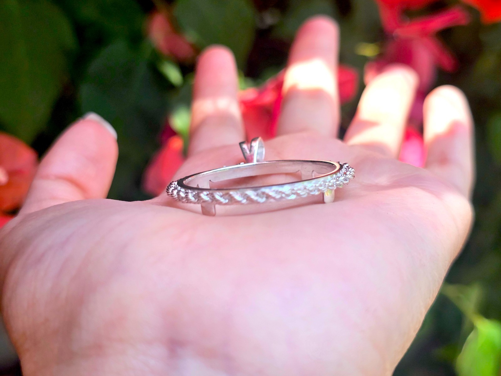 925 Sterling Silver Rope Edge Bezel for 30mm Half Dollar 50 Cents Coins