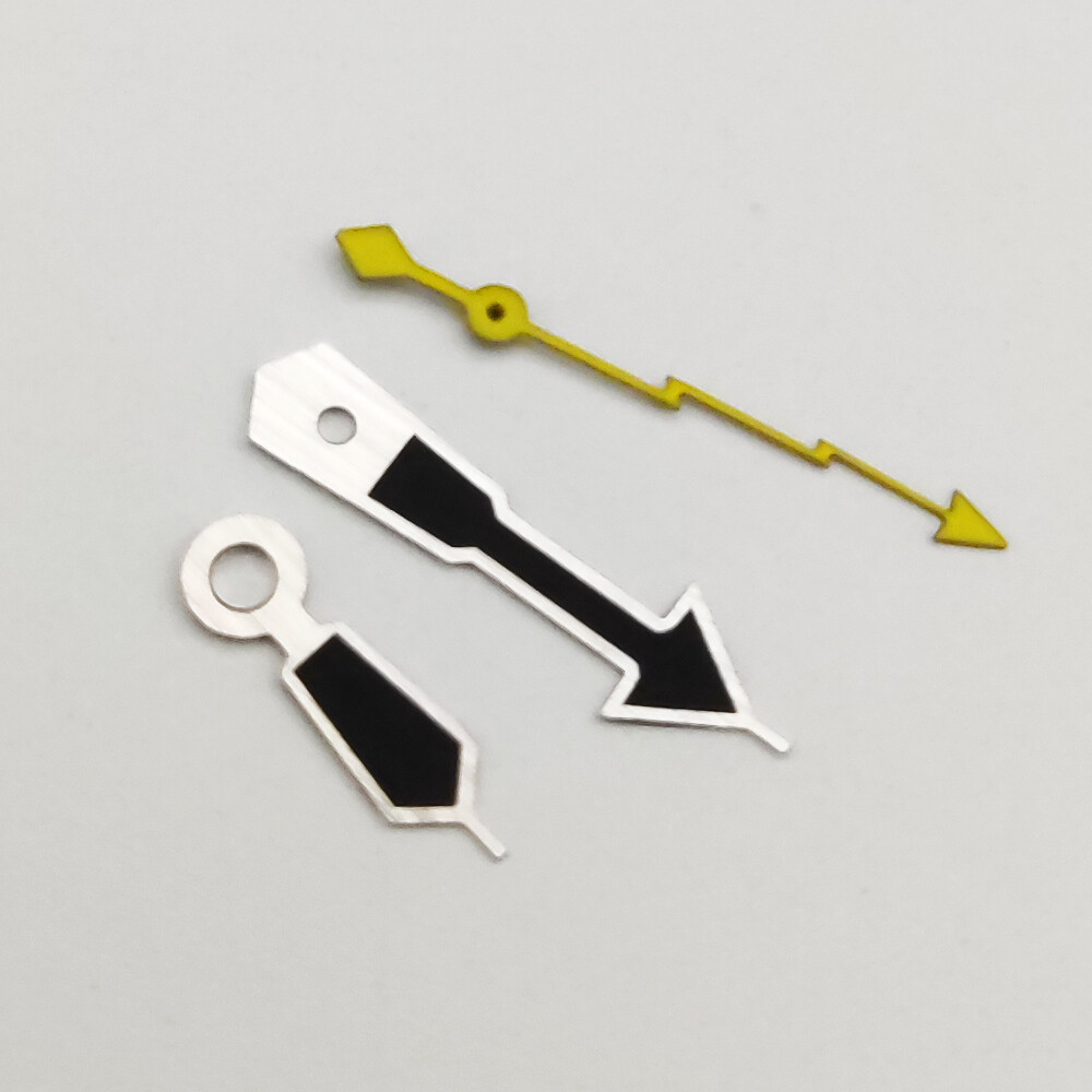 8.5*12.5*13MM Silver Trim Black Watch Hands For NH35A/NH36A/4R36 Movement