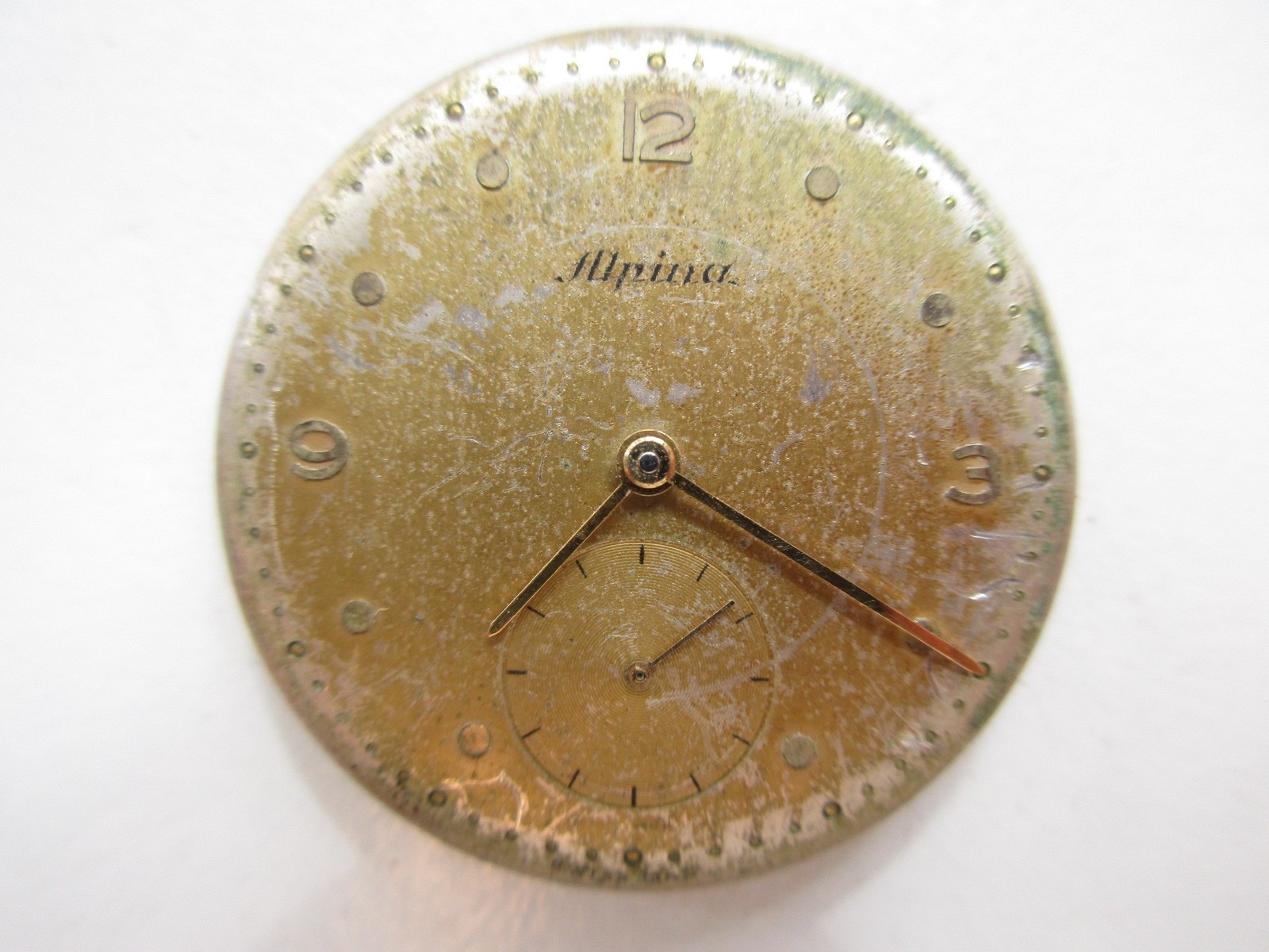 Alpina cal. 592 Swiss vintage watch movement & dial – running