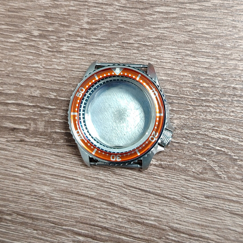 42MM 316 Steel Watch Case Resin Bezel Mineral for SKX007 for NH35/36/4R Movement