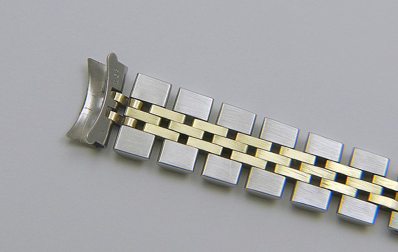 Genuine Rolex 14k Gold SS Ladies Bracelet 62523-D14 Clasp & 13mm End Links 468