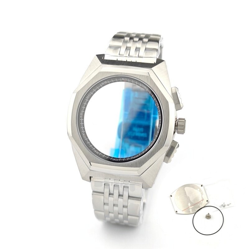 44.5mm VK64 VK63 Watch Case dial For GS Multi Function Sports Chronograph Parts