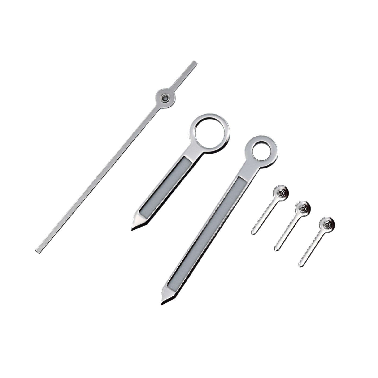 Silver Chronograph Watch Hands For ETA 7750 Movement