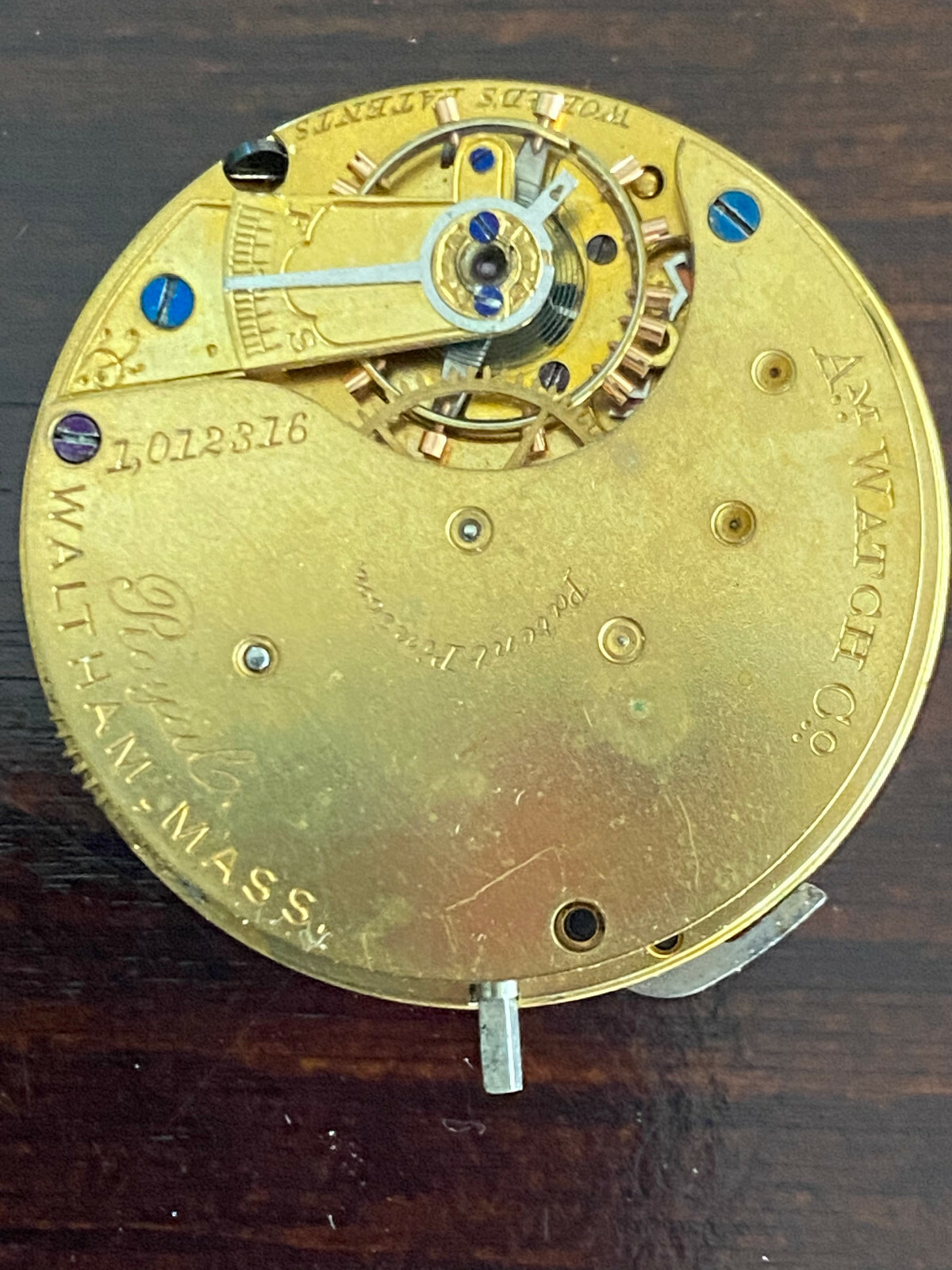 VINTAGE 8S AMERICAN WATCH CO. WALTHAM ROYAL, POCKET WATCH MOVEMENT,GOOD BALANCE
