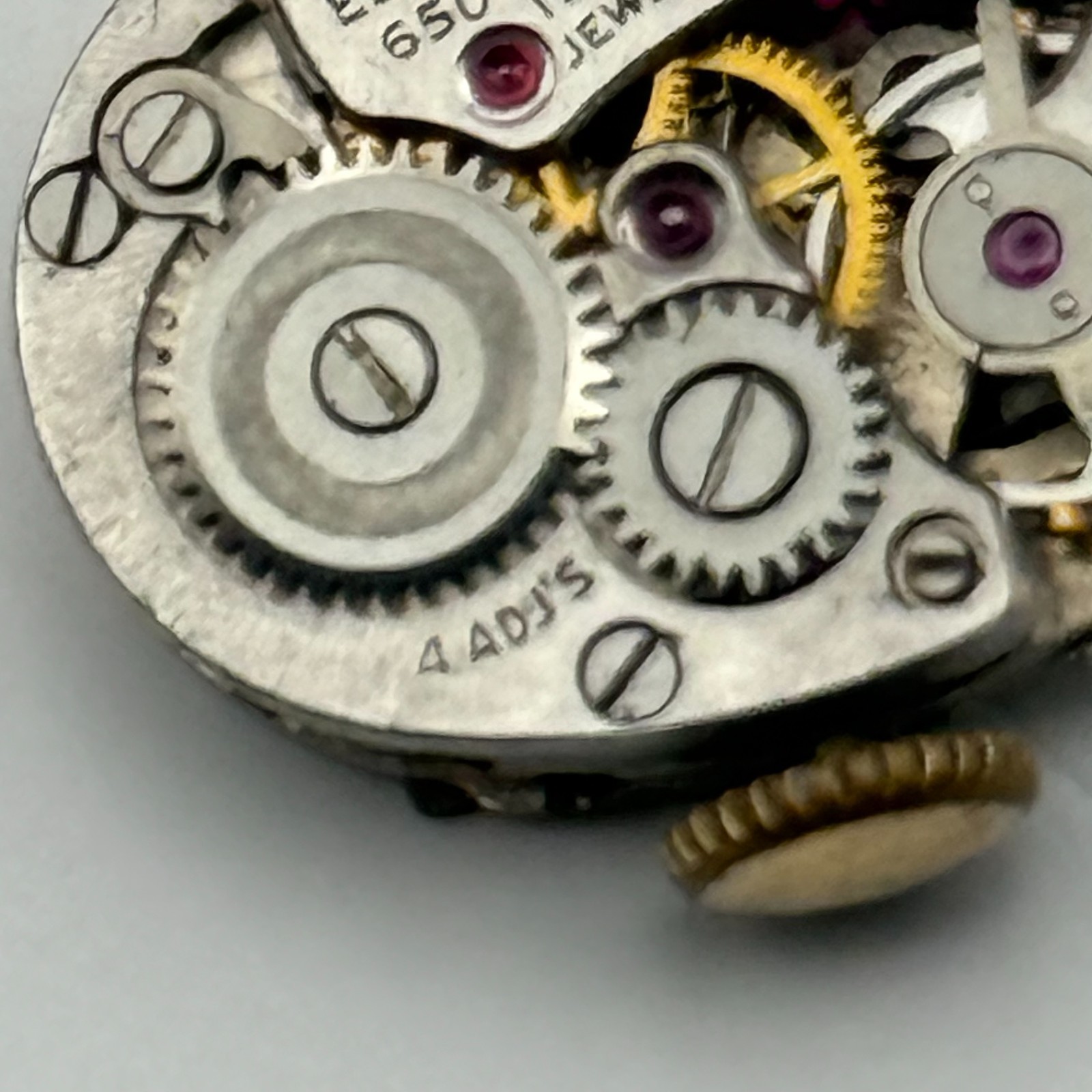 Lady Elgin 650 Watch Movement 19 Jewels U.S.A. Manual Wind Parts Repair 12.7mm