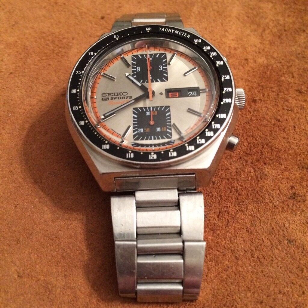 NEW SET OF ARROW HANDS VINTAGE KAKUME CHRONOGRAPH 6139-0030 AUTOMATIC MENS WATCH