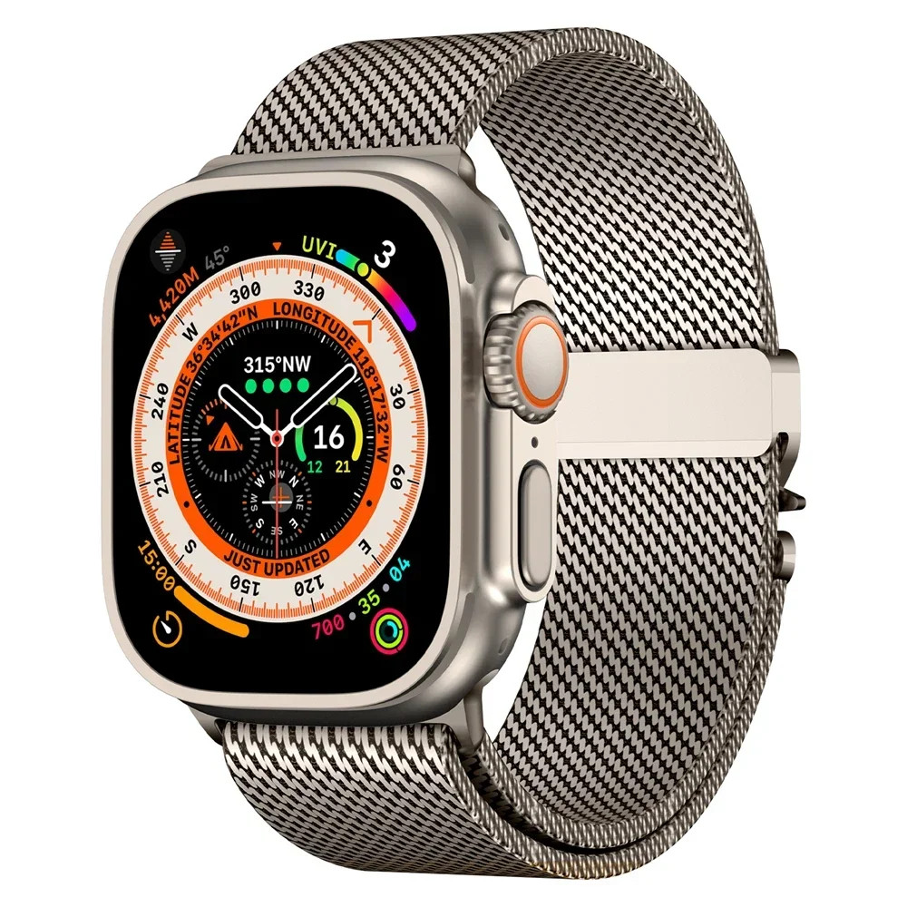Titanium Milanese Loop Band for Apple Watch Ultra 49mm 45 44 42mm S10 9 8 7 6 SE