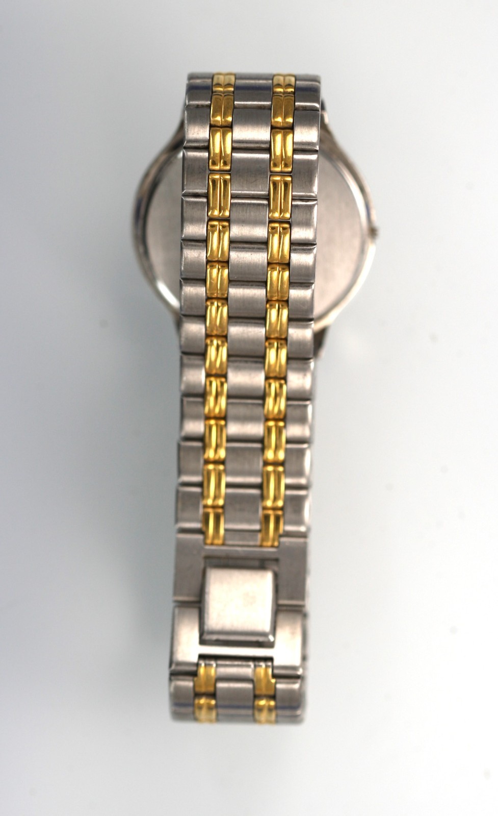 Seiko Watch Men Gold Silver Stainless Steel WR Gray Battery Quartz NON-WORKING