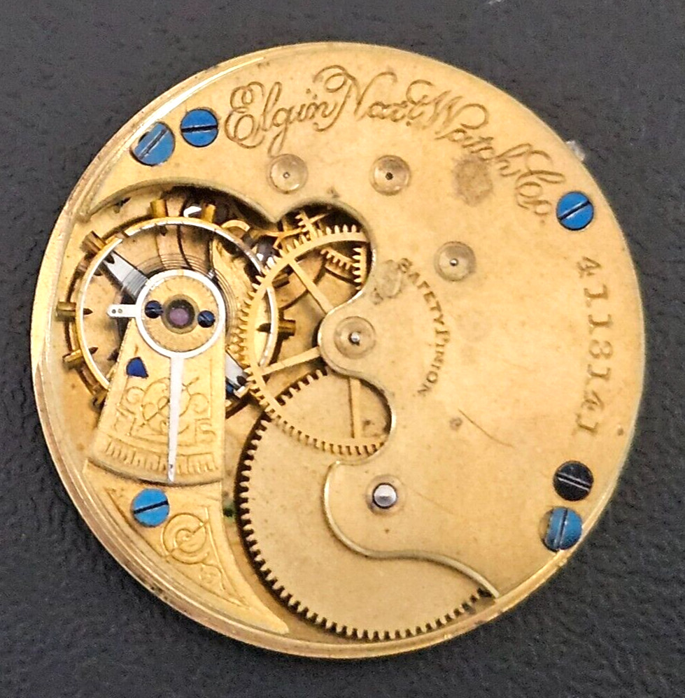 1891 ELGIN 95 7J 6s HUNTER USA WATCH MOVEMENT (GOOD BALANCE) LOT.114