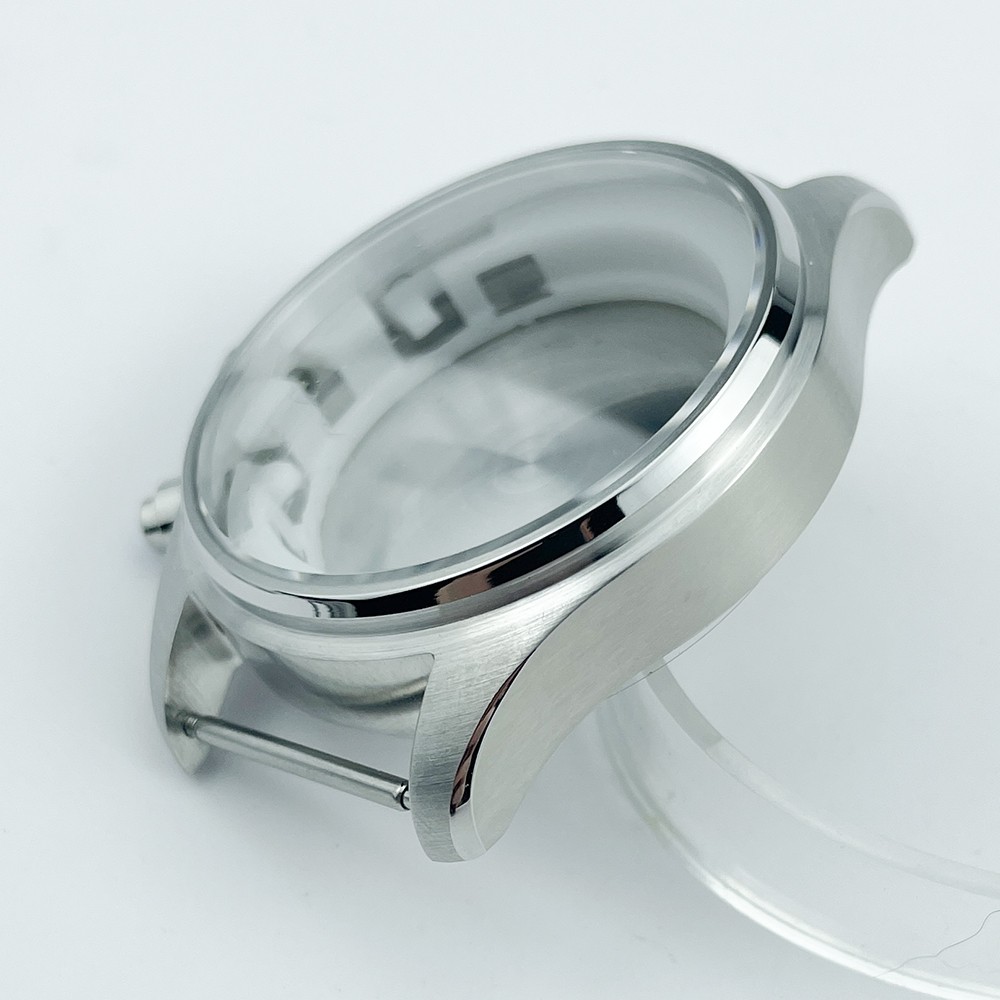 43mm Chronograph Watch Case Pilot Sapphire Crystal Solid Stainless Miyota 0S00