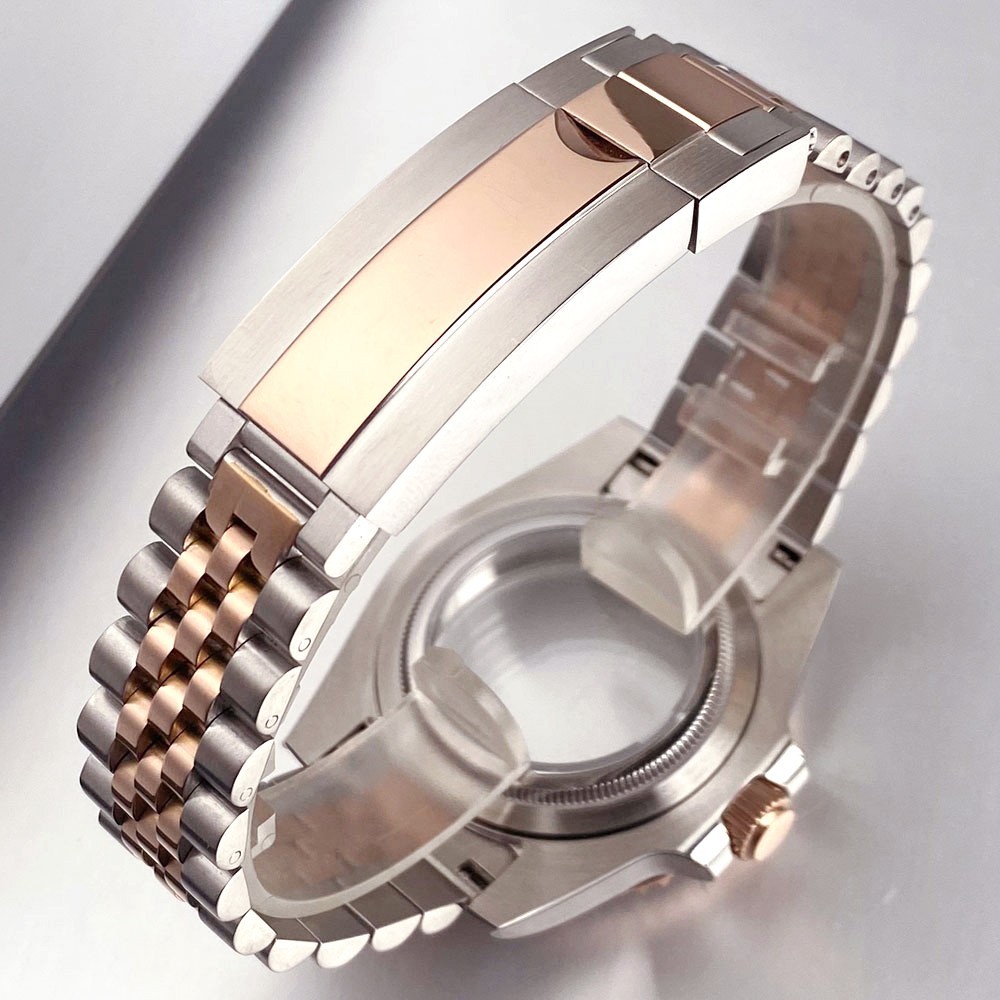 40mm Ceramic Bezel Watch Two Tone Dive Case Sapphire Fit NH35 NH36 ETA2824 8215