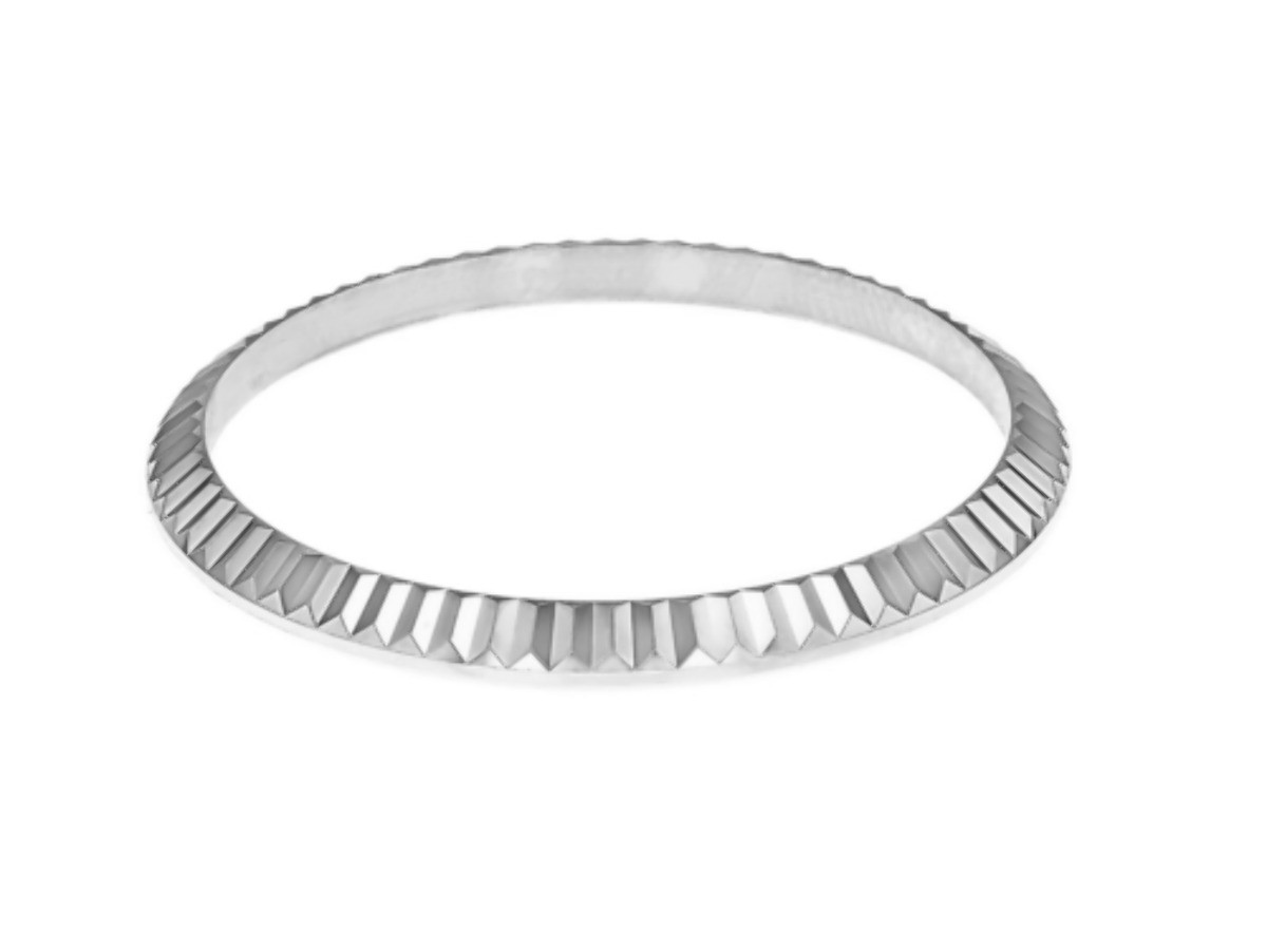 STAINLESS STEEL FLUTED BEZEL WATCH PART FOR 36MM ROLEX 16030, 16200, 16220