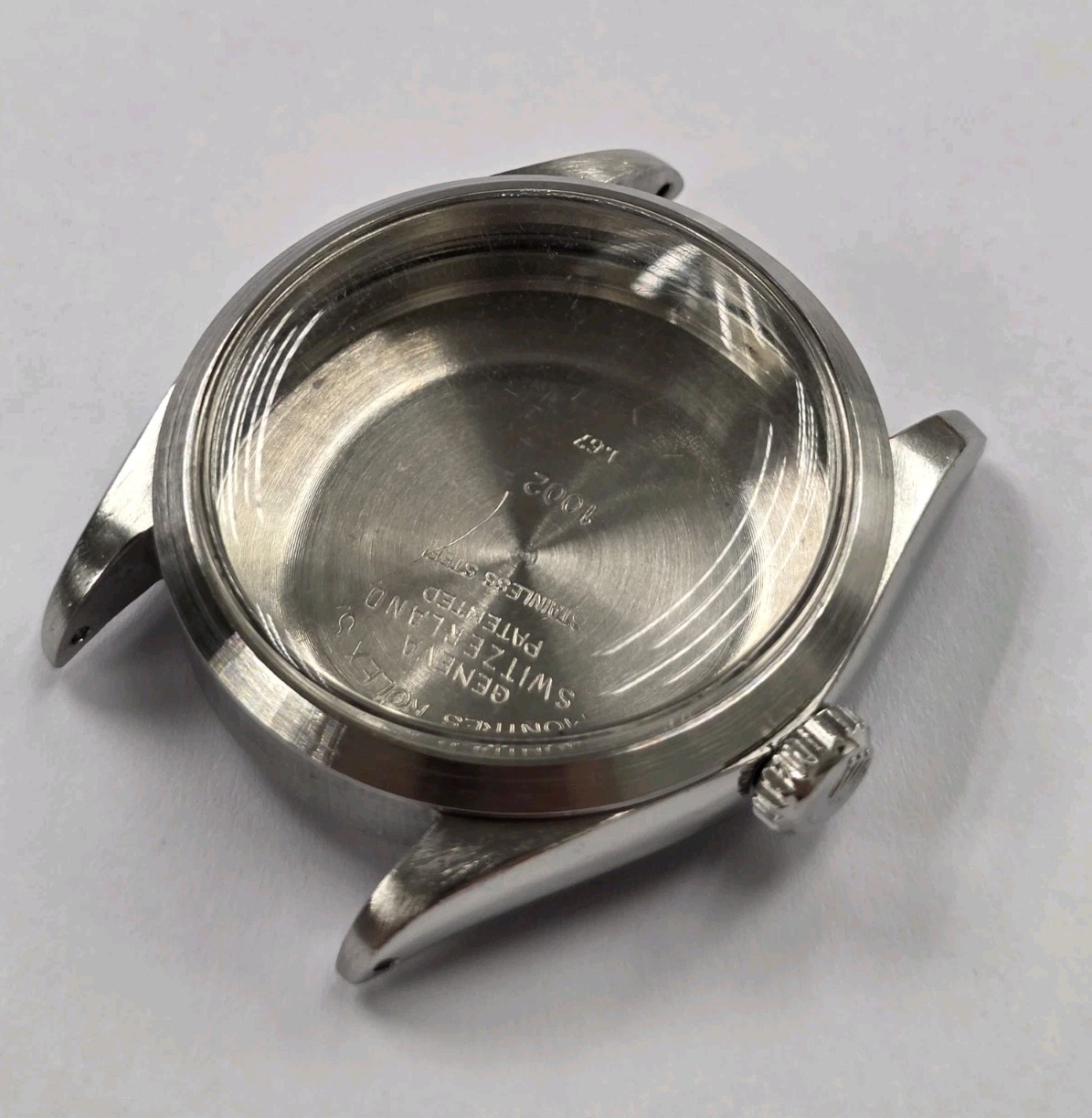 ROLEX 5500 VINTAGE AIRKING WATCH CASE COMPLETE 34 MM (100% GENUINE & V.GOOD)