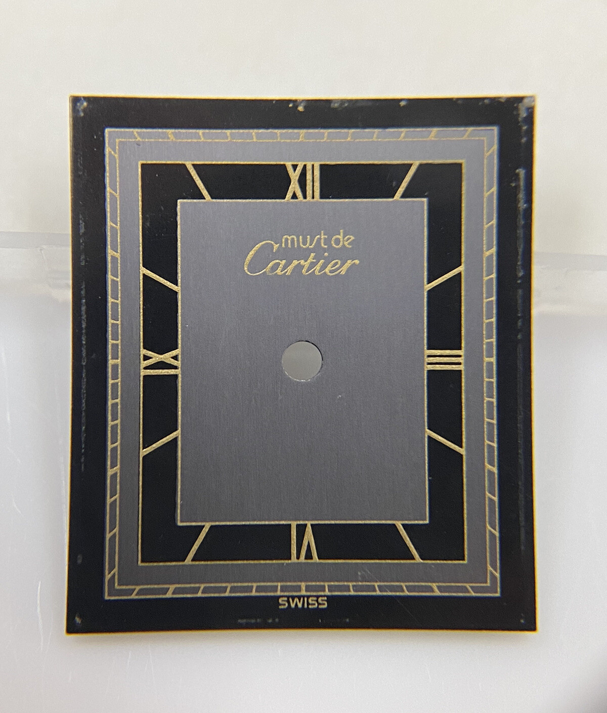 Original Must de Cartier Paris Tank Black/Gray/Gold Roman Dial Ref. 81006 1 1209