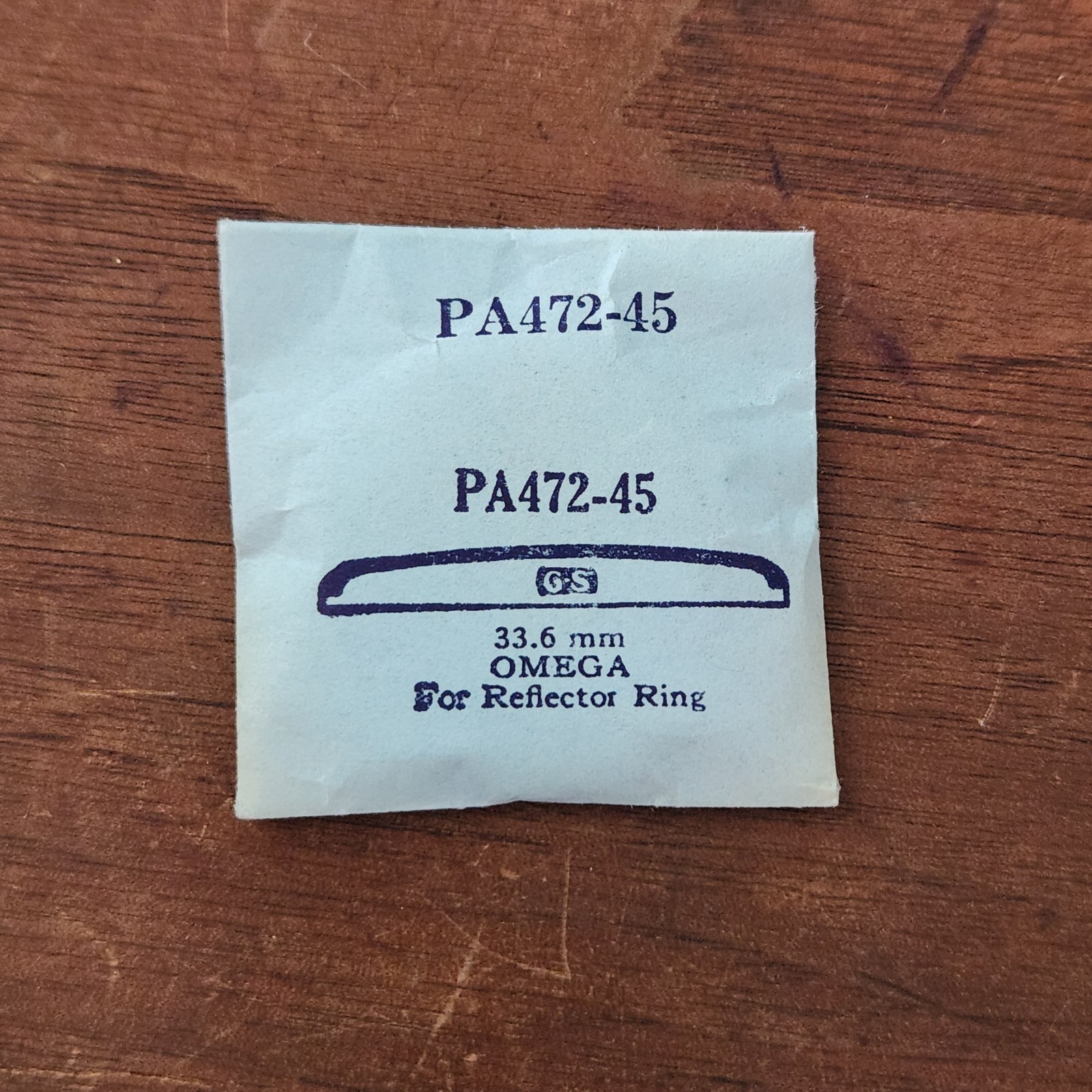 Omega Vintage G&S A-8 Replacement Acrylic Crystal #PA472-45 33.6mm