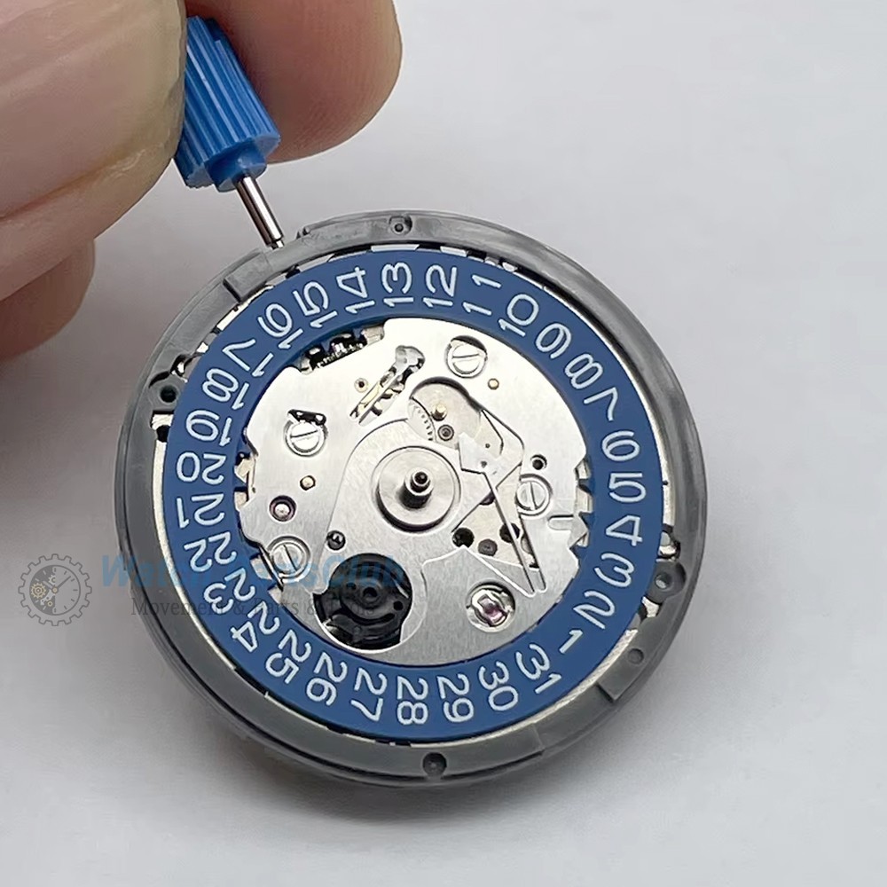 NEW Genuine Japan NH35A Movement Blue Datewheel 3H/3.8H Crown 24 Jewels 21600bph