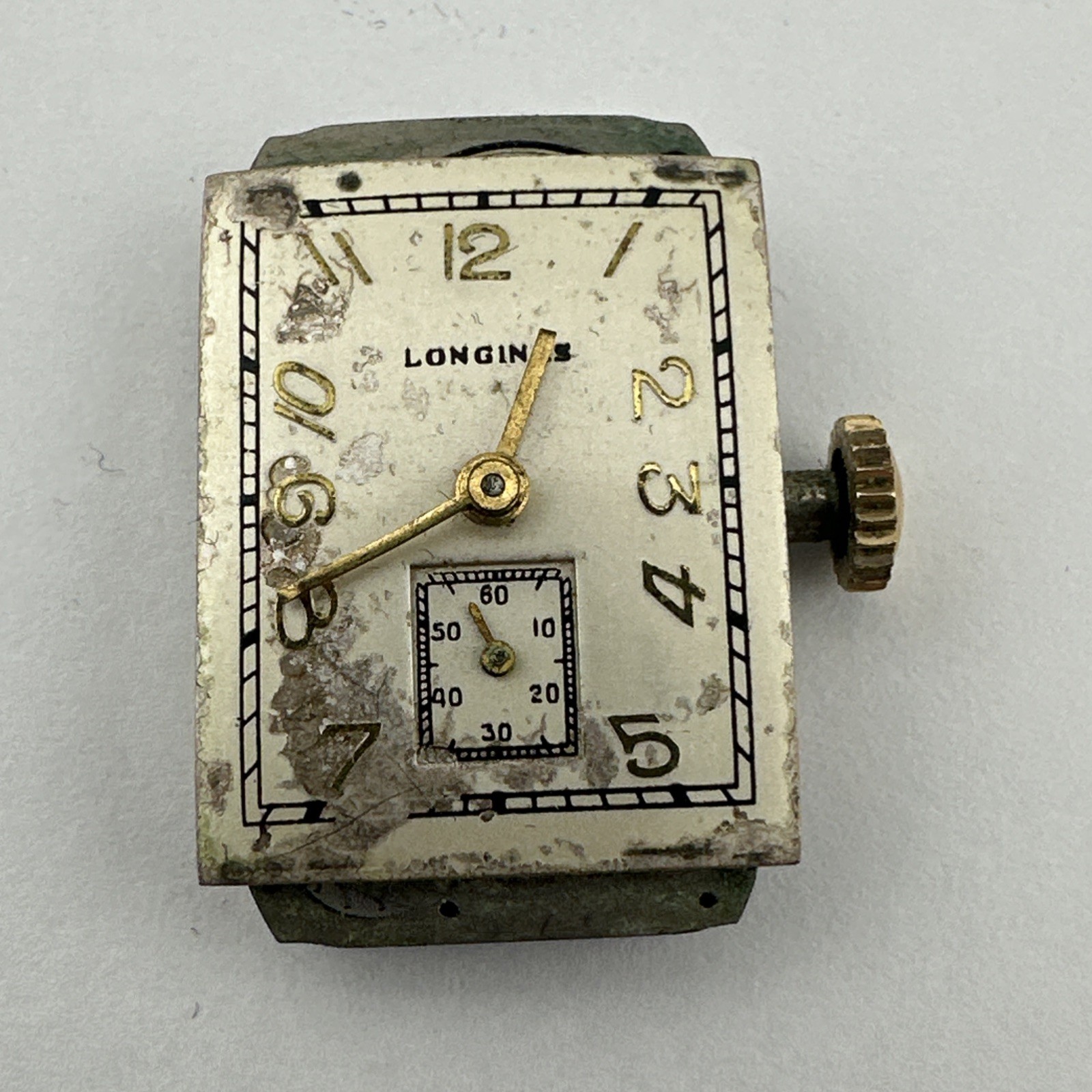 Vintage Longines Manual Wind 17J 9L Wrist Watch Movement For Parts