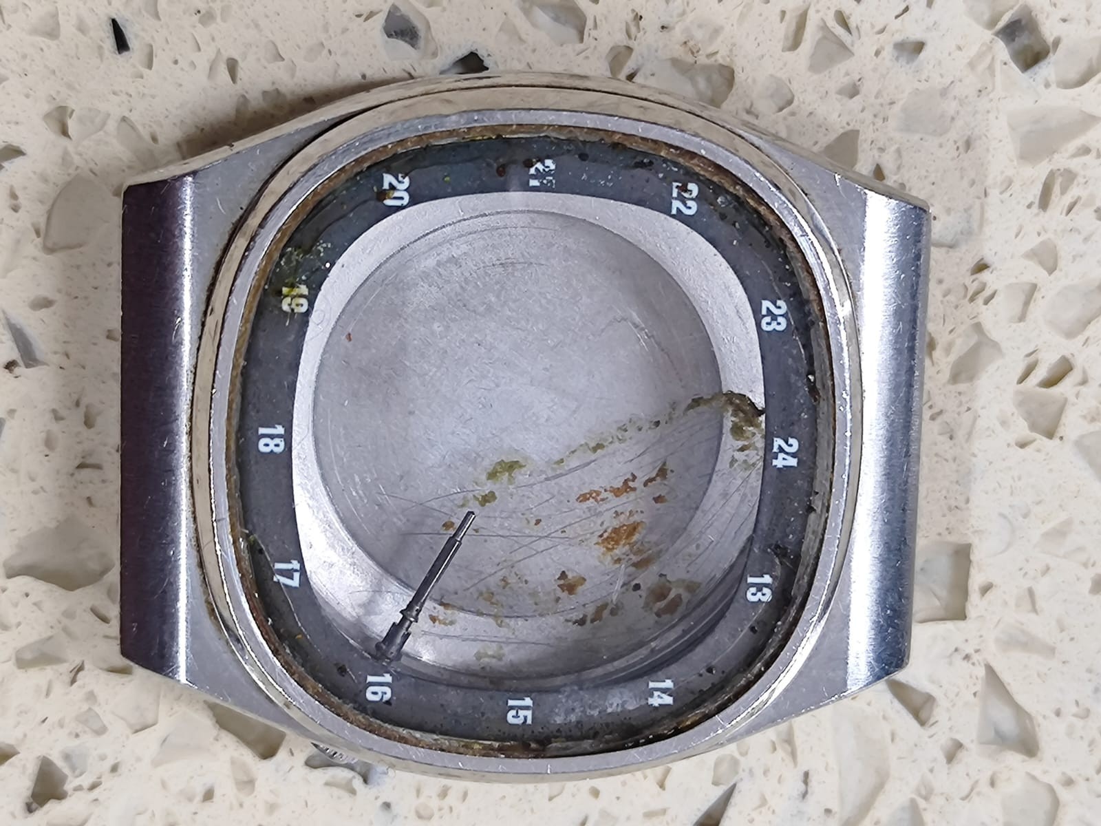 SEIKO 6309-5100 Part CASE & Back case $ CROWN & Steem Used