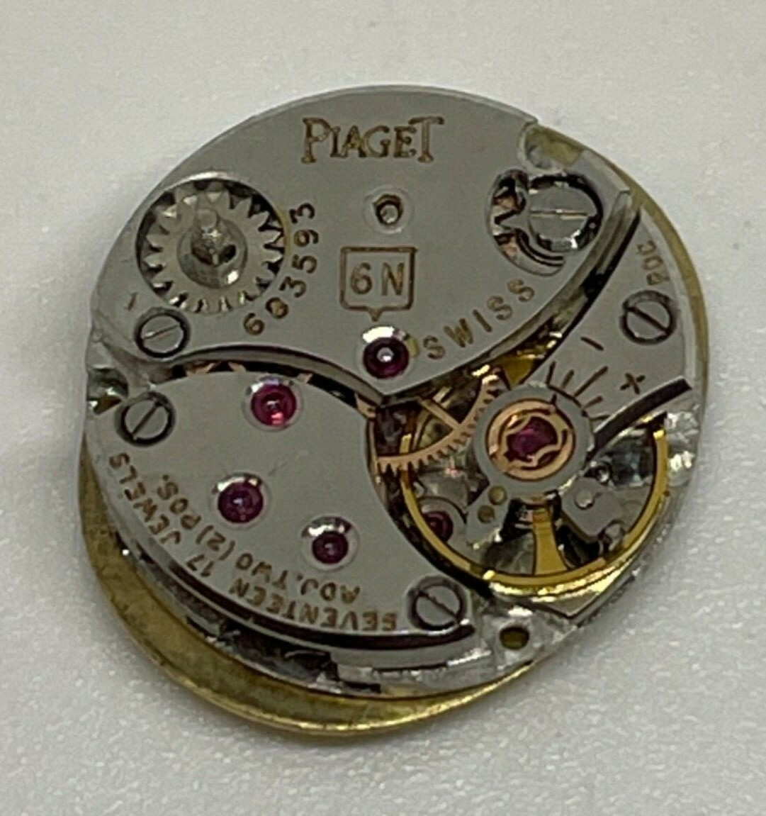 PIAGET 6N BACKWIND MOVEMENT Swiss 17 Jewels Two Positions