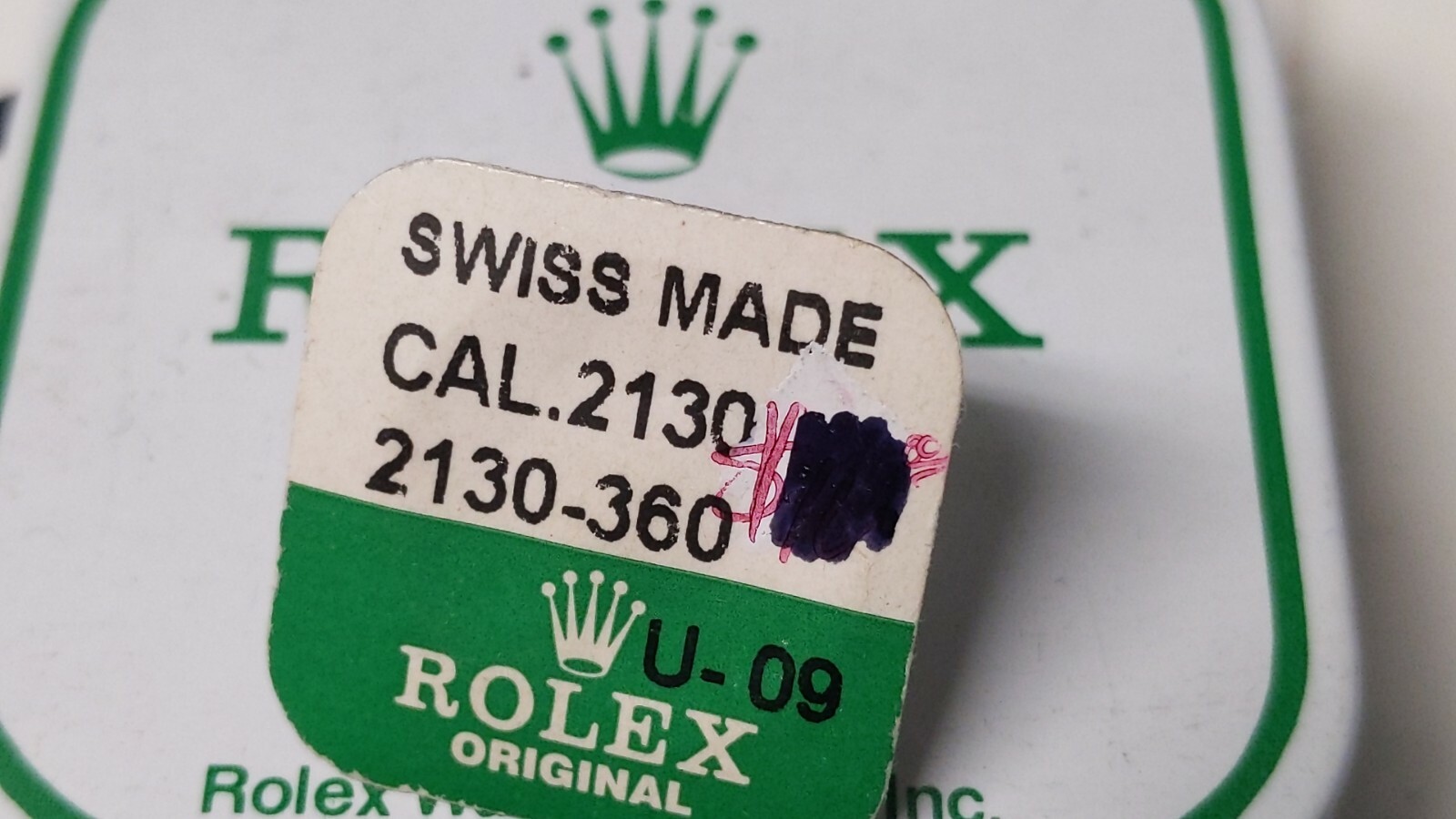 Rolex 2130 360 Second Wheel (MODEL LADY & undersize. shorter than the 2135 for